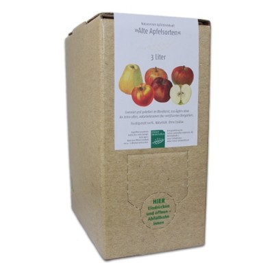 Naturreiner Apfeldirektsaft 'Alte Apfelsorten' 3-Monats-Abo (insg. 12 x 3L Boxen)